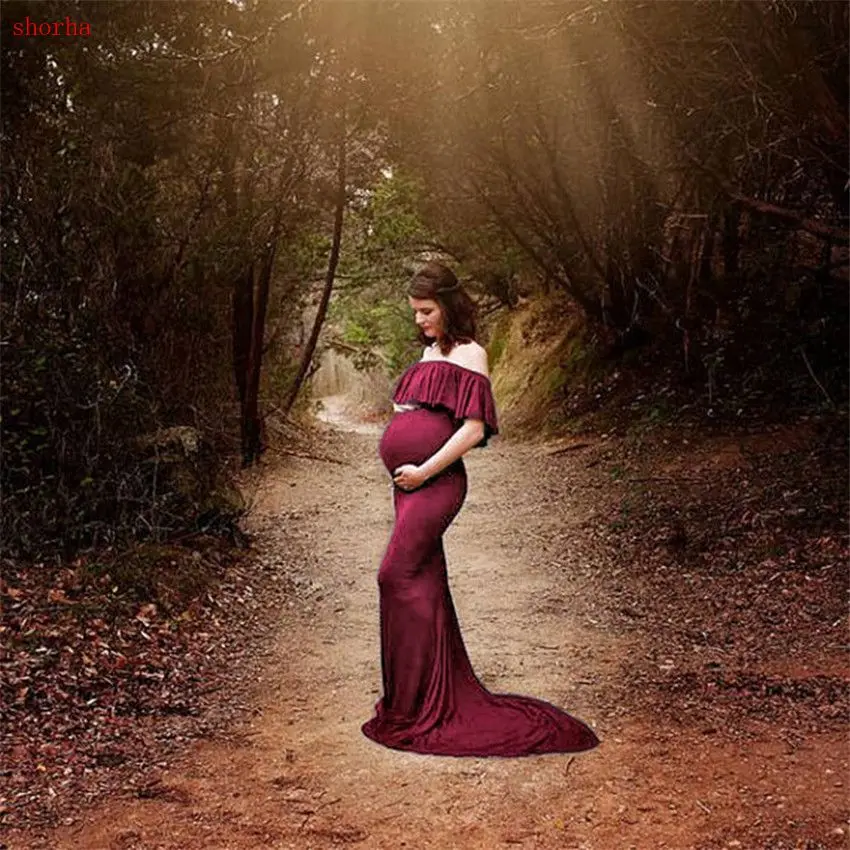 

New fashion Maternity Dresses For Photo Shoot Maternity Photography Props Pregnancy Dresses For Pregnant Women Clothes