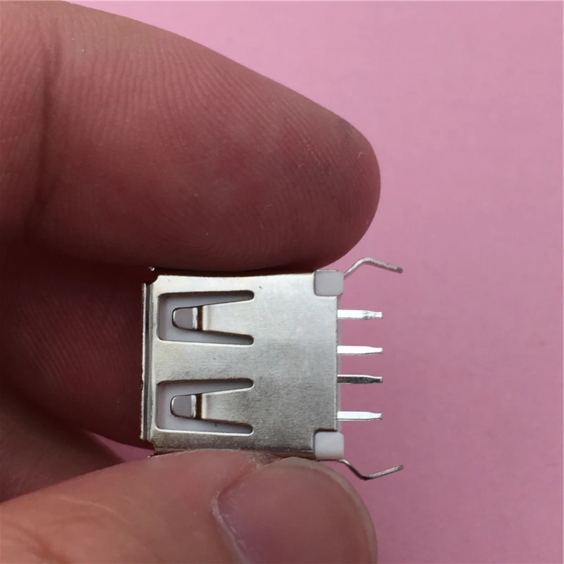 10 шт./лот USB 2 0 4 контактный разъем типа A гнездовой G55 изогнутая стопа для передачи
