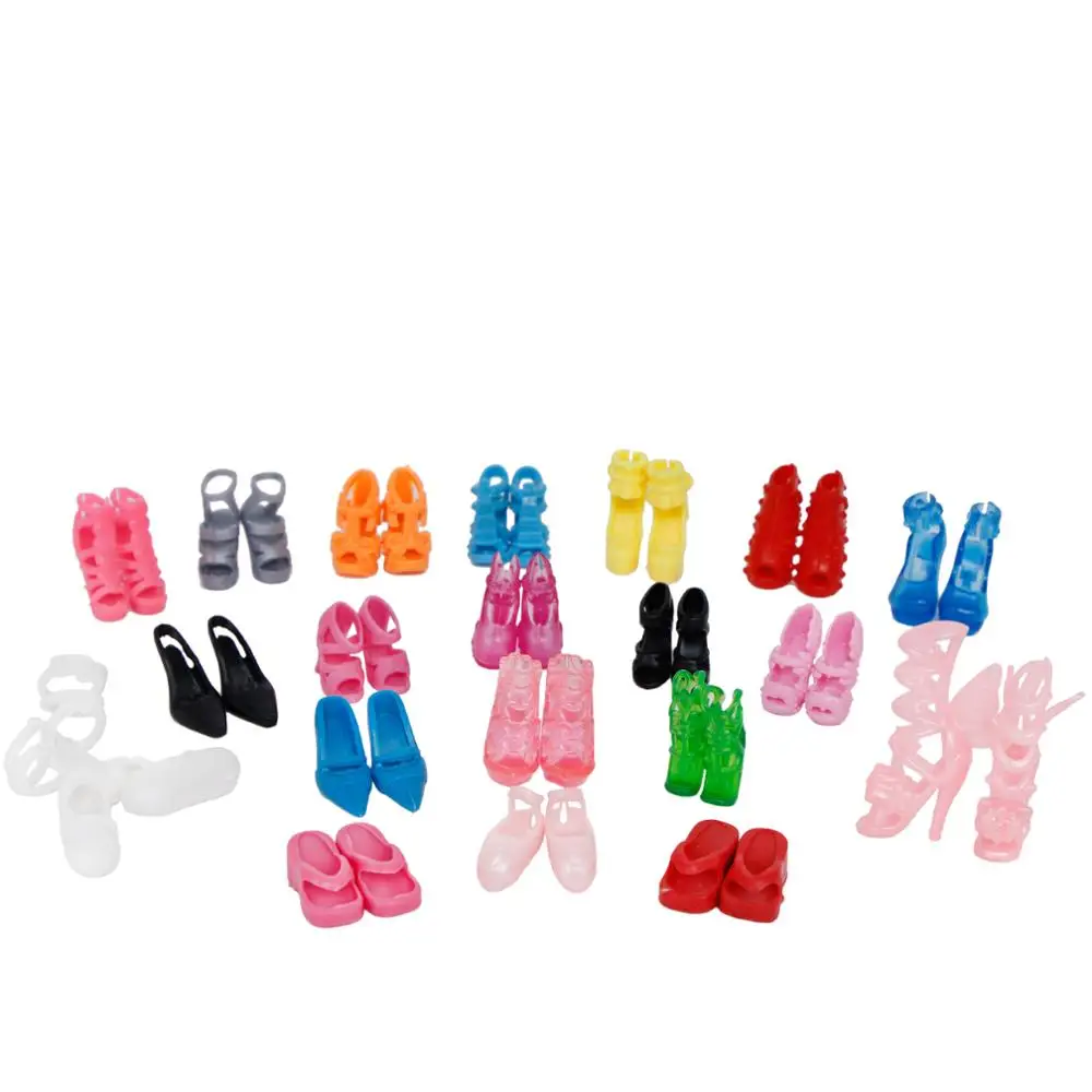 Ботинки для кукол Барби 10 пар модные милые разноцветные разные стили одежда на