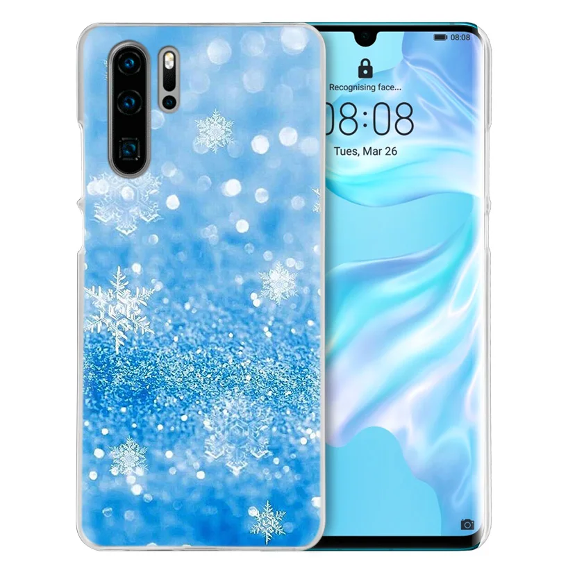 Чехол с рождественскими снежинками для Huawei P20 P30 P40 Lite E P Smart Z Plus 2019 P10 Mate 10 20 Pro