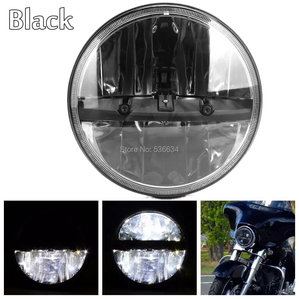 

1Pc 7 Inch Round Waterproof Projector LED Headlight H4 Hi/Lo Beam for Motorbike Heritage Softtail