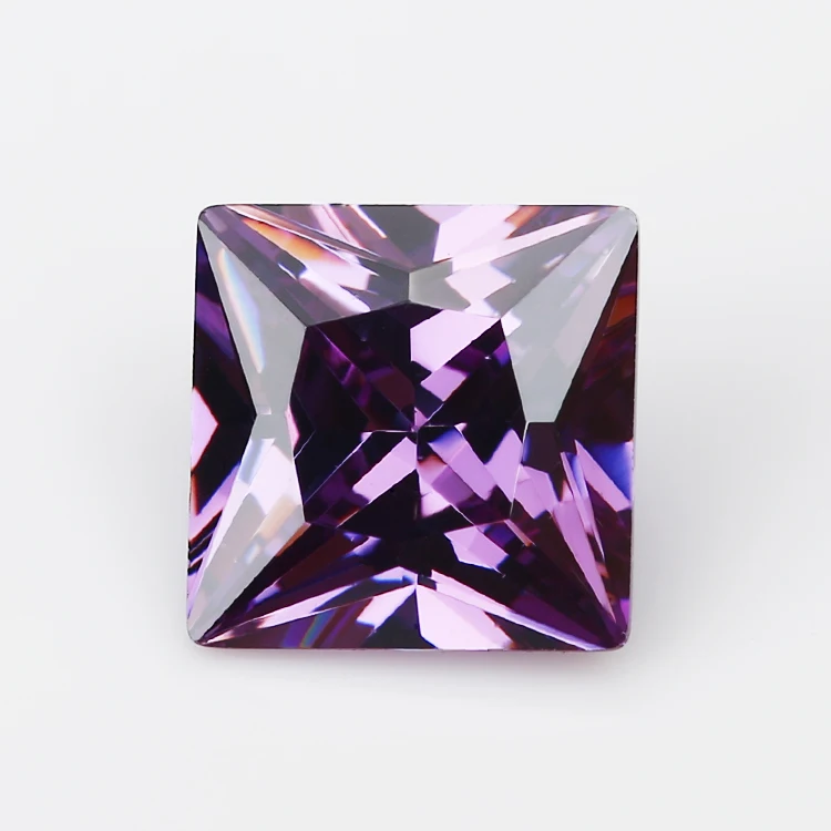 

50PCS 1.5x1.5~15x15mm Square Shape Loose CZ Stone Purple AAAAA Cubic zirconia Synthetic stone For Jewelry DIY Gems Stone