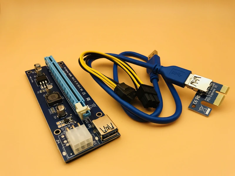 60 см USB 3.0 PCI E Riser Express 1X до 16X карта SATA к 6Pin кабель питания для BTC майнинга биткоинов