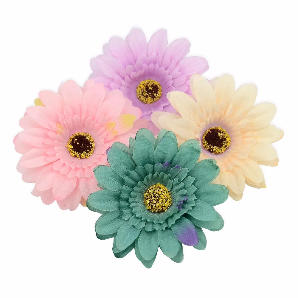 

5PCS Large Silk Artificial Dahlia Daisy Flower Heads For Home Garden Wedding Party Decoration DIY Scrapbook Craft Fake Flowers