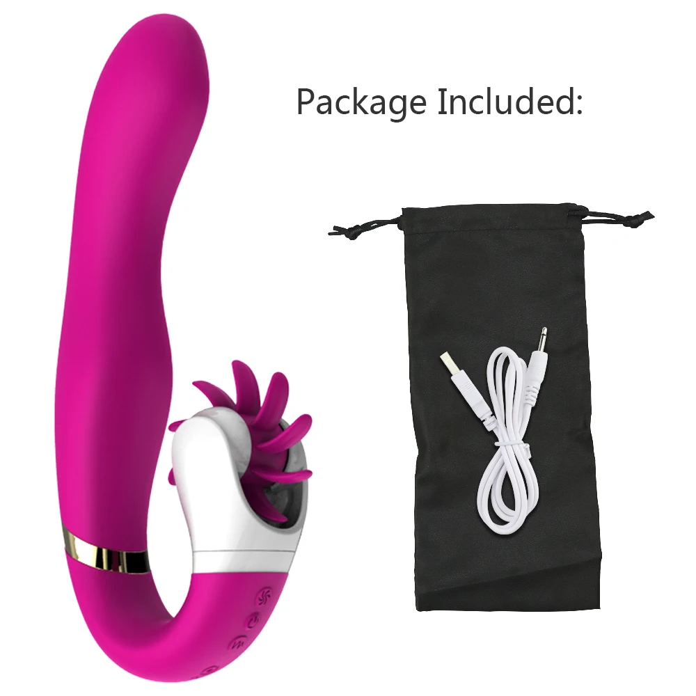 12 скоростей вращения оральный секс язык игрушка Лизун G Spot фаллоимитатор
