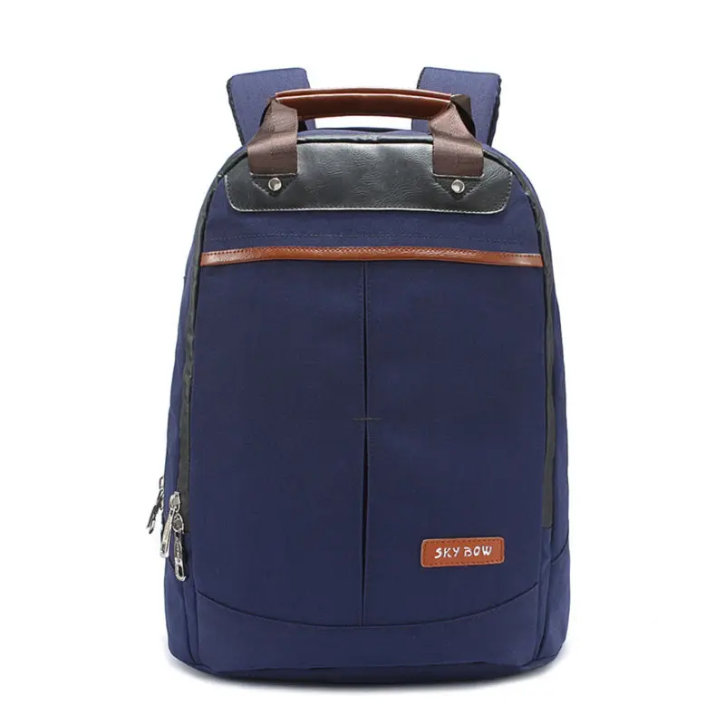 Swagger сумка Мягкая Ручка Унисекс Bookbag Skybow Плечи Ноутбук Рюкзак Холст Сапфир Мода