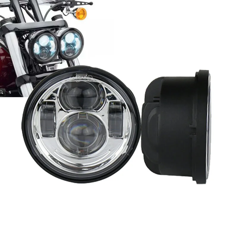 

Низовых территориальных 1 пара 5 дюймов светодиодный Moto круглые фары в сборе Мотоцикл аксессуары для Harley Dyna жир Боб передние фары