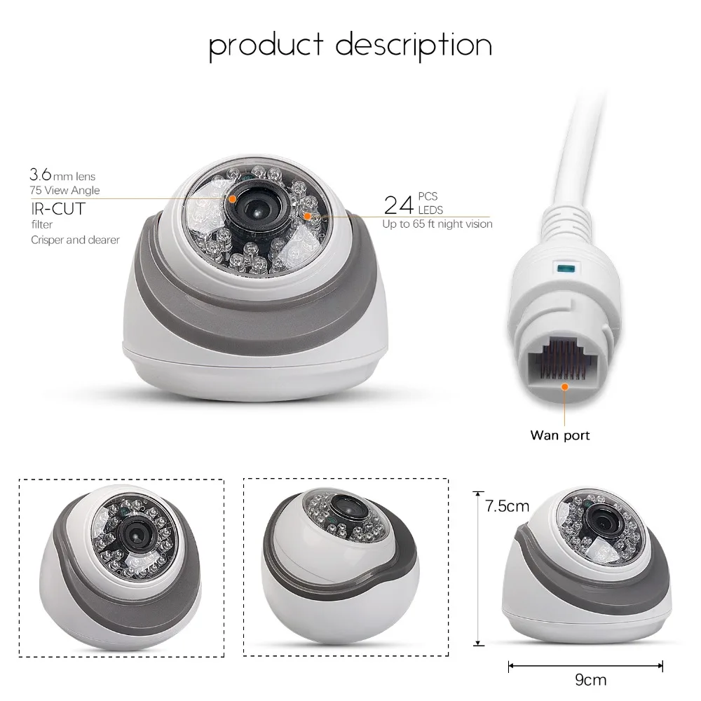 Глаза. sys аудио 4CH P2P 1080 P NVR Сеть IP камера Wi-Fi Камера с микрофоном домашнего видео