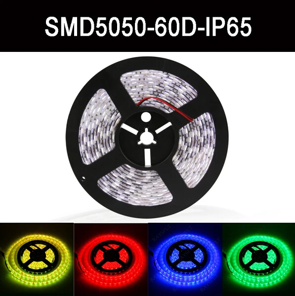 

16.4ft 5M 300 leds SMD 5050 RGB LED Strip IP65 Waterproof 12V Flexible Light strip 60leds/m,white red blue green RGB color