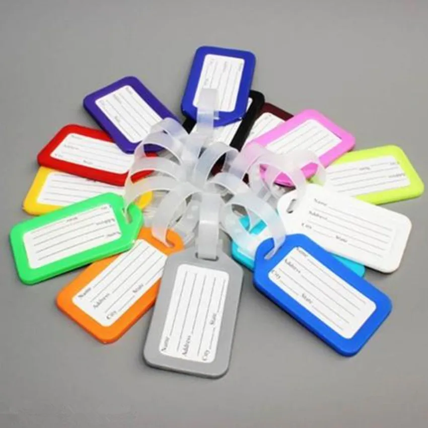Hot 10X Travel Luggage Bag Tag Name Address ID Label Plastic Suitcase Baggage Tags | Дом и сад