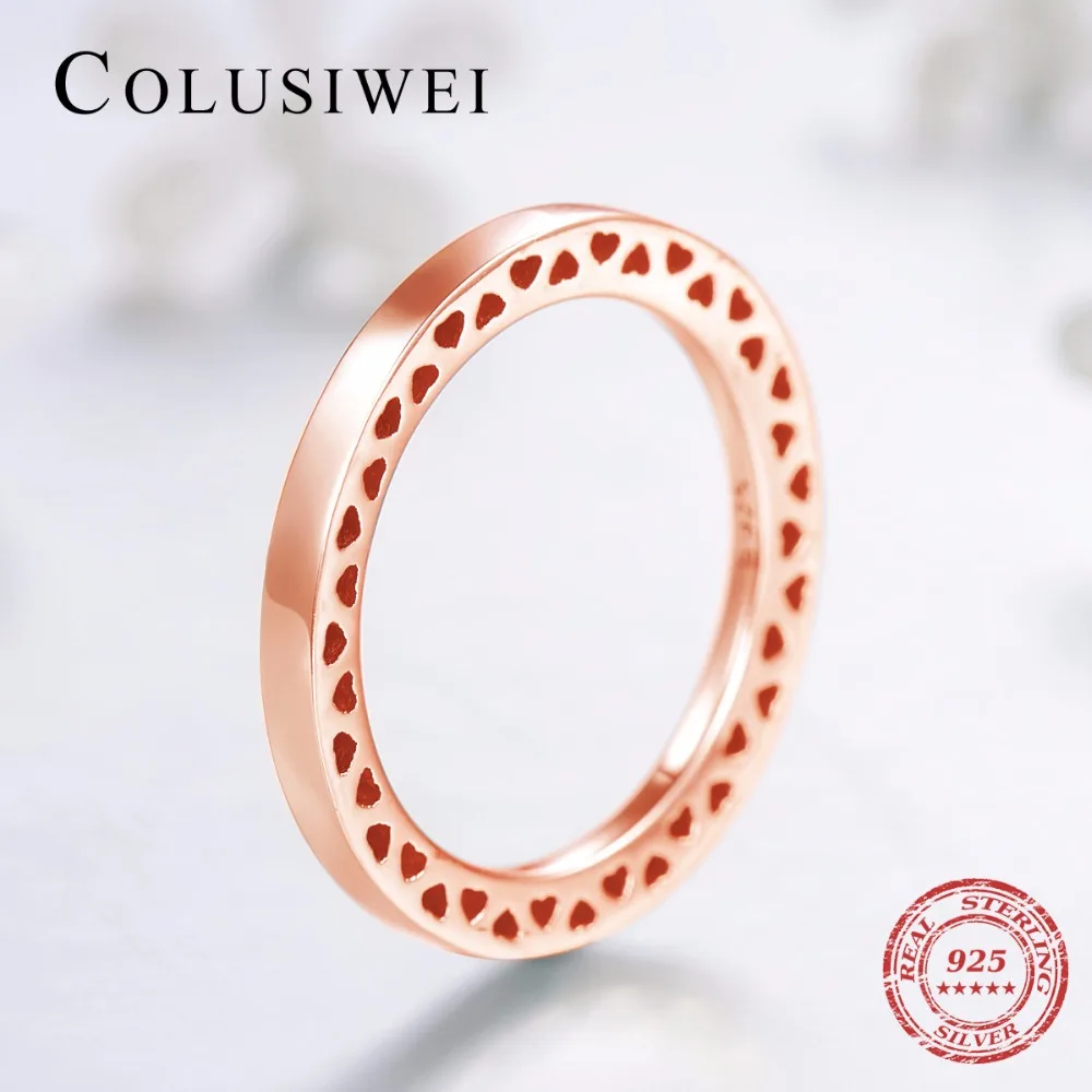 COLUSIWEI 3 стиля штабелируемое кольцо Свадебные ювелирные изделия на палец Твердые