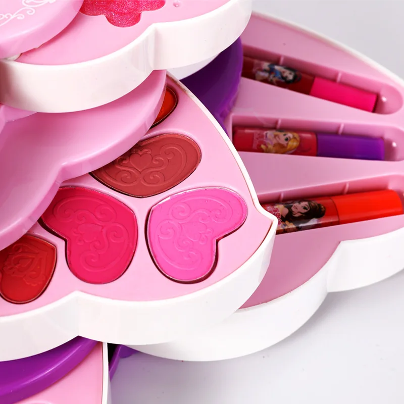 Модные игрушки Disney для ролевых игр Детская косметика коробка макияжа подарок