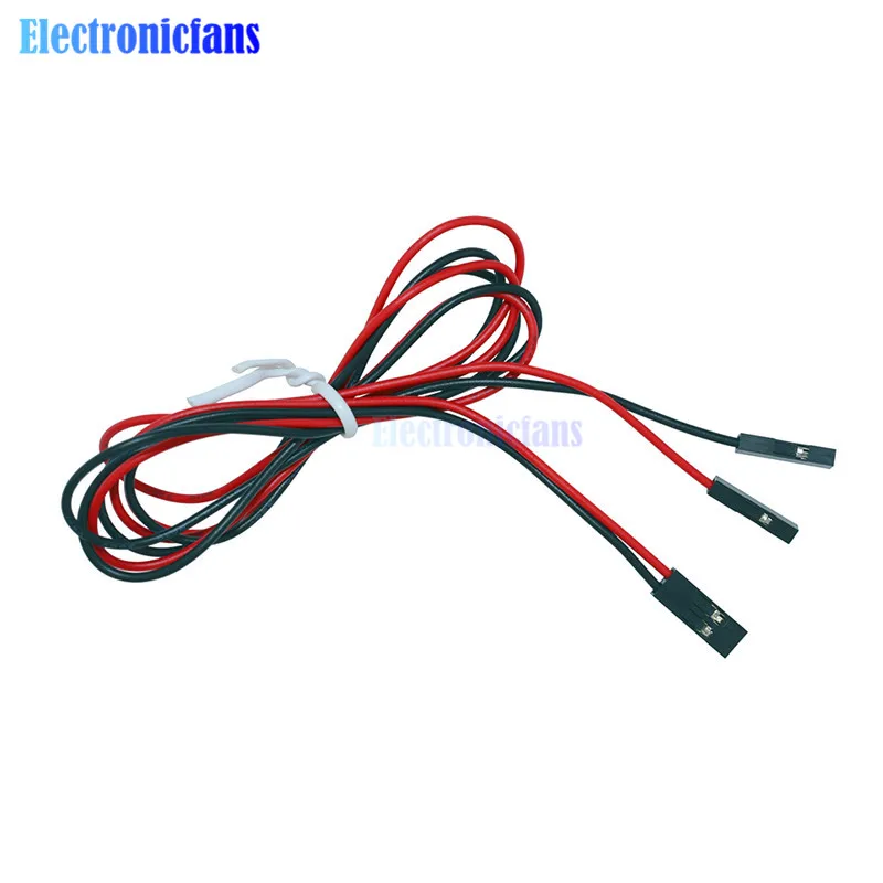 2Pcs 2Pin 70cm Cable set Female-Female Jumper Wire for Arduino 3D Printer Reprap | Электронные компоненты и