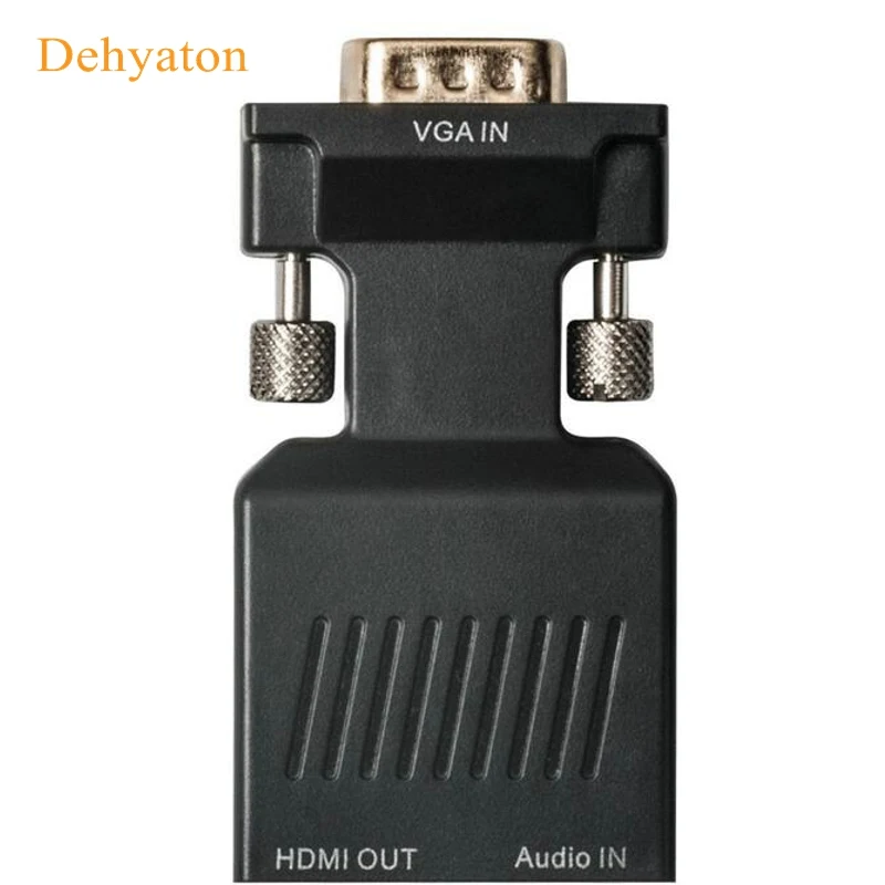 

VGA to HDMI Adapter Converter VGA Male to HDMI Female 1080P Video Converter with Audio Power Cable for PC Laptop Computer