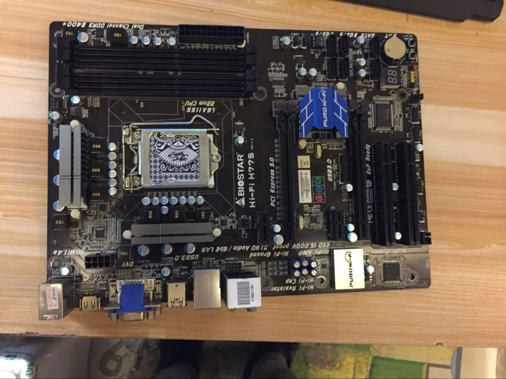 Материнская плата H77 1155 б/у оригинальная BIOSTAR Hi Fi H77S USB3.0 SATA3 (вместо P8H77 V M LE PRO и