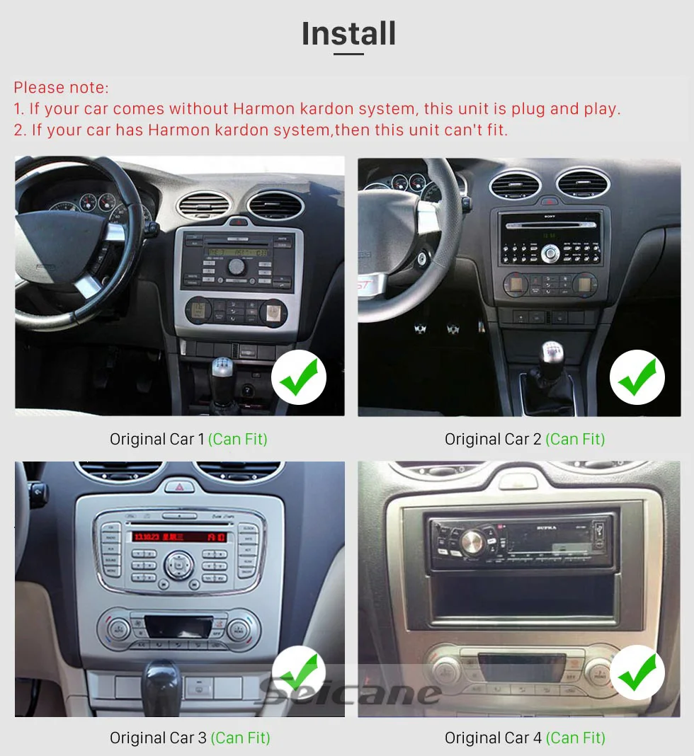 Seicane gps навигатор Android 8,1 " для 2004 2005 2006 2007 2008 2009 2010 2011 Ford Focus Exi на Зеркало link Wi-Fi радио