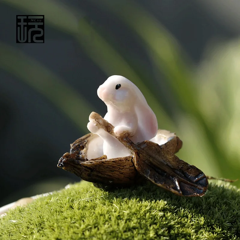 Полимерная модель миниатюрный кролик сказочный сад кукольный домик Террариум