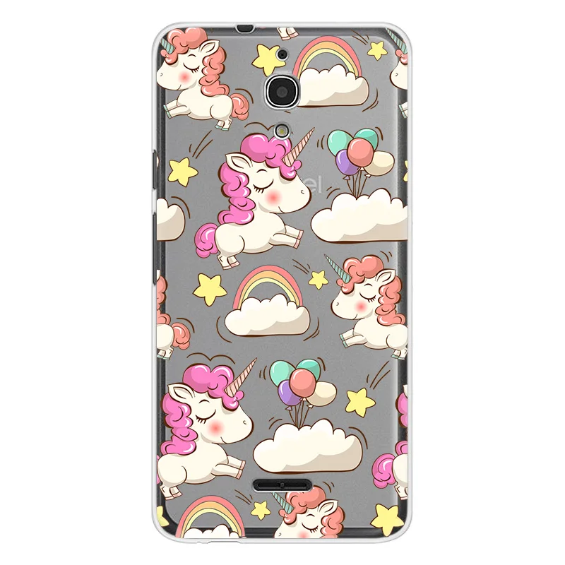 Unicorn Phone Case For Alcatel Idol 5S A2 A3 A7 XL A5 LED PIXI 4 (4 5 6) 3G 4G U5 HD Cute Rainbow Horse Transparent cover |