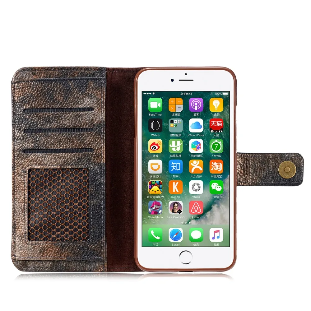 Для iPhone 6 7 8 X Чехол для мобильного телефона Plus слот карты Кошелек защитный чехол