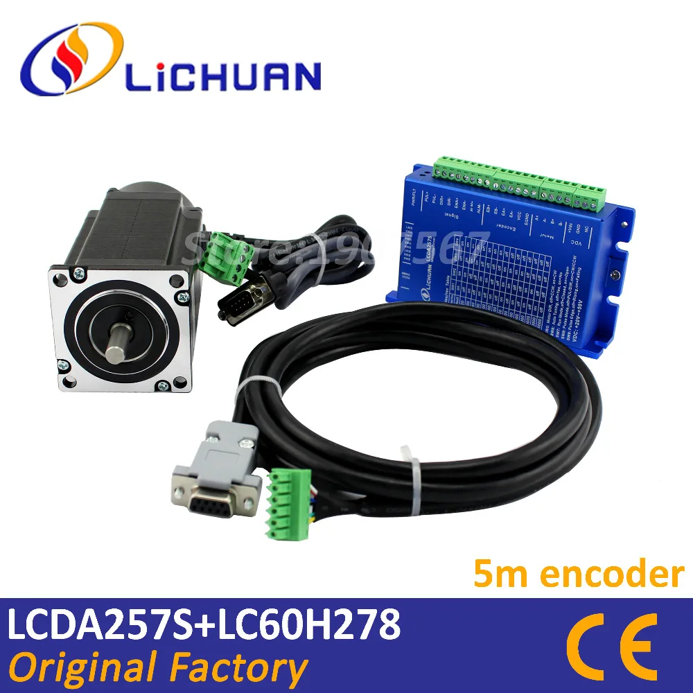 Лидер продаж Гибридный Драйвер серводвигателя Nema24 LCDA257S + LC60H278 L 78mm 5m Lichuan 2 3 нм 60 мм