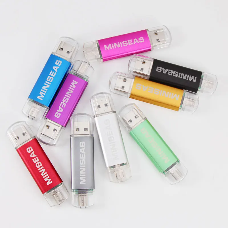 Miniseas Usb флеш накопитель OTG 64 ГБ 32 смартфон Флешка 8 Гб внешний micro usb карта памяти