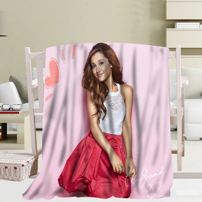 Blanket Изготовленные на заказ одеяла Ariana Grande Путешествия Диван коралловый флис тканевые одеяла мягкие пушистые теплые 56x80 дюймов 50X60 дюймов 40X50 дюймов - Цвет: Blanket