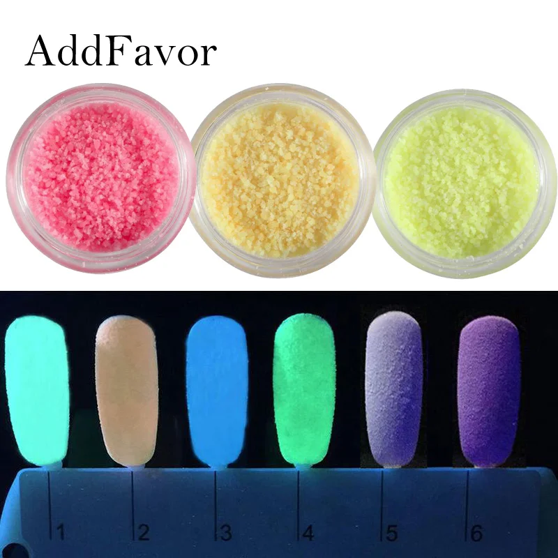 Флуоресцентный порошок AddFavor Неон фосфор Блестящий цветной пигмент для ногтей