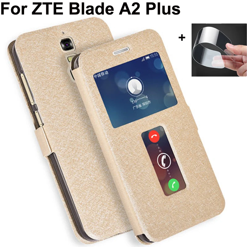 Чехол из искусственной кожи с открытым окошком для ZTE Blade A2Plus, чехол для BV0730 BladeA2 Plus, чехол для Blade A2 Plus, чехол-книжка, задняя крышка