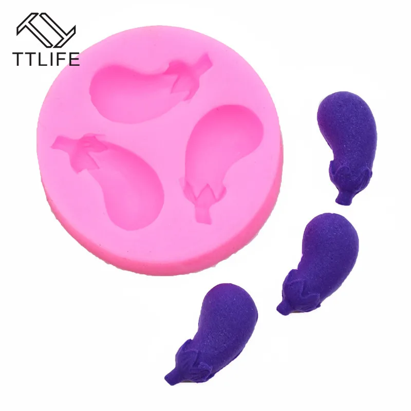 TTLIFE 3D форма баклажаны смолы Fimo глина прессформа мыло восковая штукатурка