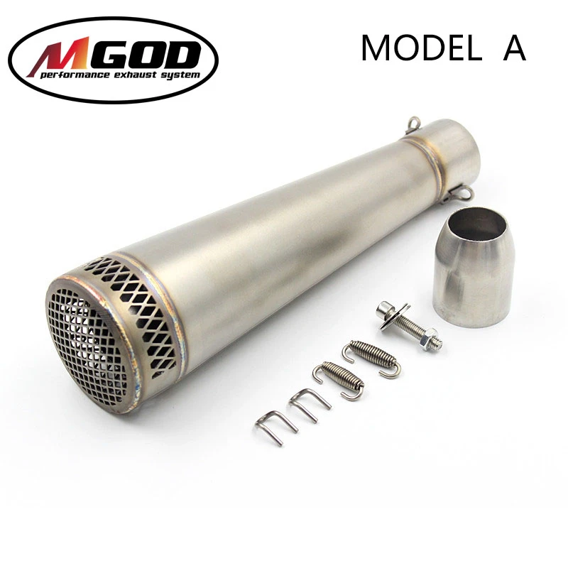 MGOD Akrapovic 51 мм универсальный глушитель для мотоцикла SC выхлопная нержавеющая