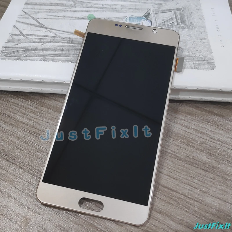 Тест хорошо работает для samsung Galaxy Note 5 N920 N920F ЖК-дисплей с кодирующий преобразователь сенсорного экрана в сборе запасные части
