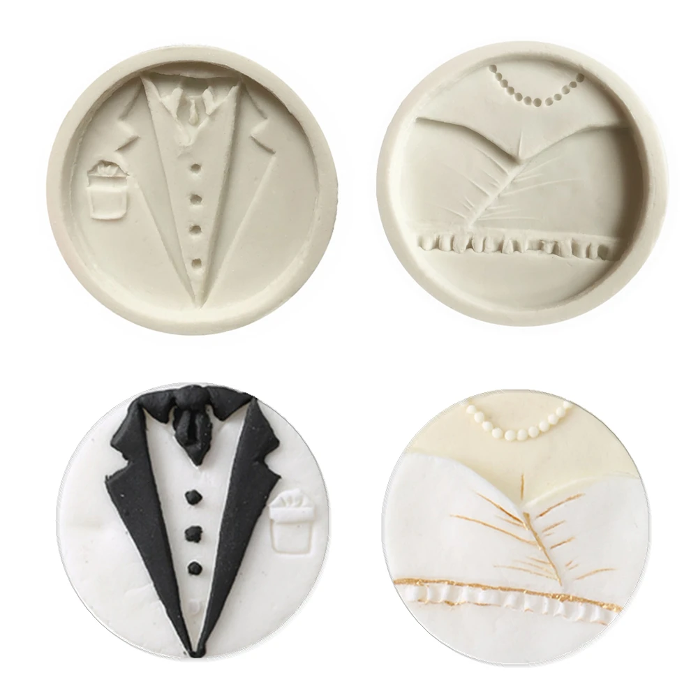 Dress Shape Fondant Cake Silicone Mold Cookie Ice Cream Molds Candy Chocolate Pudding Mould Baking Decoration Tools | Дом и сад