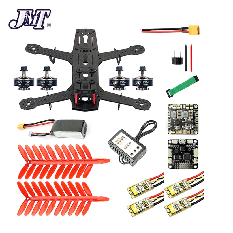 JMT 250 полный комплект RC FPV Квадрокоптер Дрон 250 мм комплект из углеродного волокна для рамы F3 Контроллер полета Raptor BLS Pro 30A ESC 700TVL камера