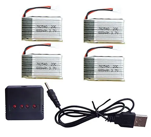 4 шт * EBOYU 3,7 V 600mah 25c Литий-полимерный аккумулятор с 4 в 1 зарядное устройство для Syma X5 X5C X5C-1 X5SC X5SW запчасти