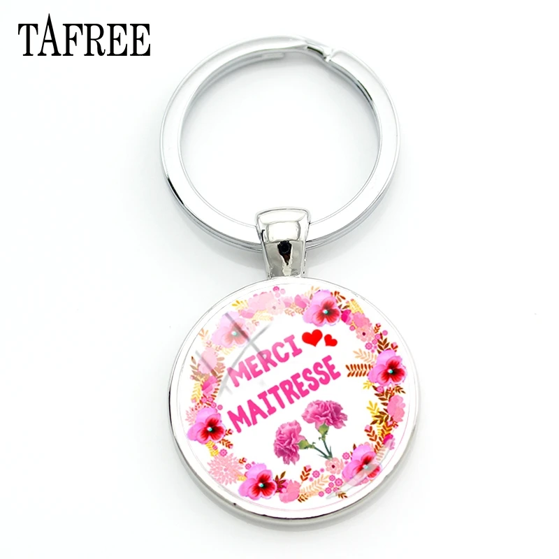 TAFREE Merci Maitresse брелки для ключей кольцо брелок металлический кулон ключи от машины