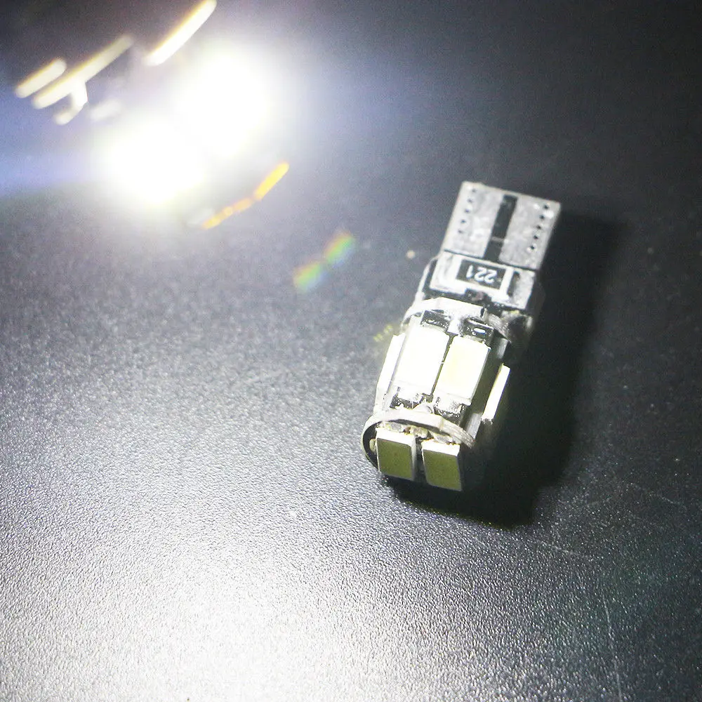 4 шт. белые светодиодсветодиодный лампы для внутреннего освещения T10 W5W 194 168 5630 10 SMD