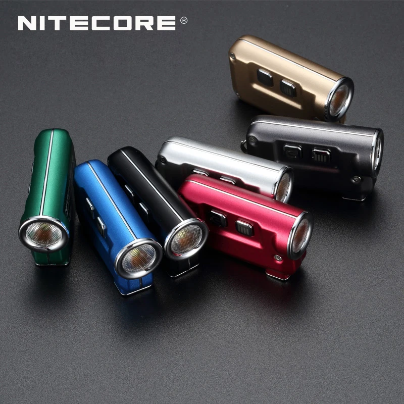 Микро USB зарядка Nitecore TINI 380 люмен мини металлик брелок Светильник Встроенный 280