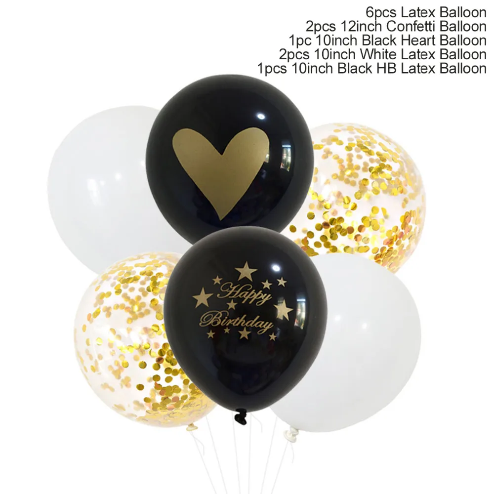 Huiran Cute Panda Balloon Happy Birthday Balloons Air Party Ballons Birthday Party Decor Kids Favors Animal Black Baloons Balls
