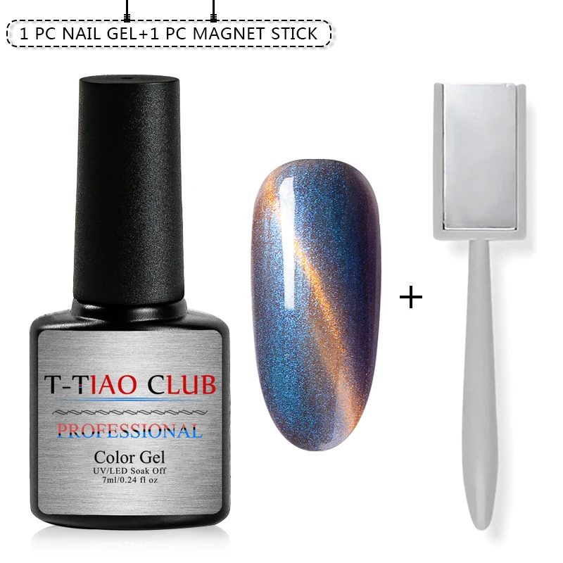 2pcs/set Cat Eye Gel Polish Magnet Stick Set Chameleon 3D Eyes UV Nail Soak Off Long Lasting Led Varnish | Красота и здоровье