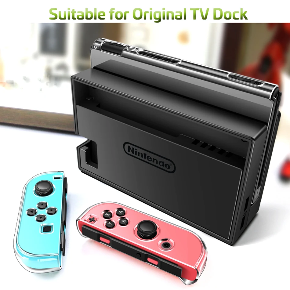 Nintendo s дорожный переключатель Прозрачный чехол для ПК+ пленка из закаленного стекла+ 4 крышки Joycon для nintendo Switch твердый кожух