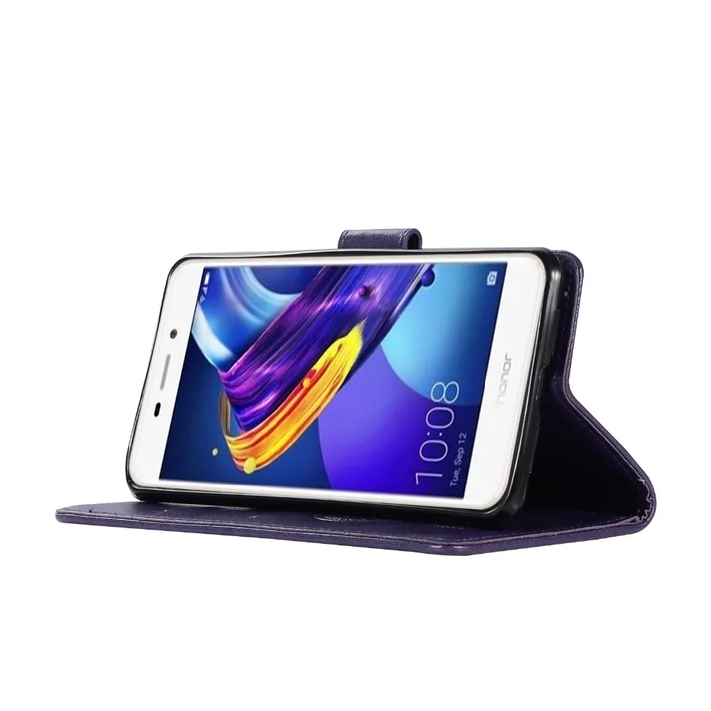 Чехол для Huawei Honor 6C Pro деловой кожаный чехол книжка с отделением карт V9 Play