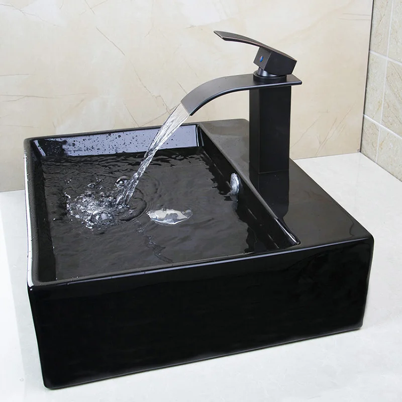 Керамический кран KEMAIDI для умывальника в ванную комнату маленький Водопад набор