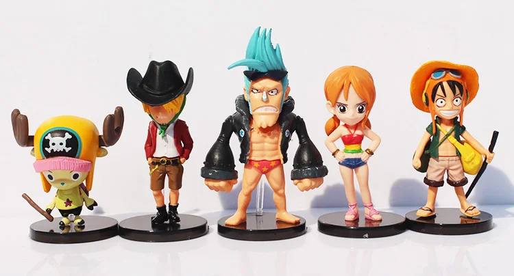 9 шт./лот аниме мини Luffy Roronoa Zoro Sanji Usopp Franky Nami Фигурки игрушки куклы|anime one piece|roronoa