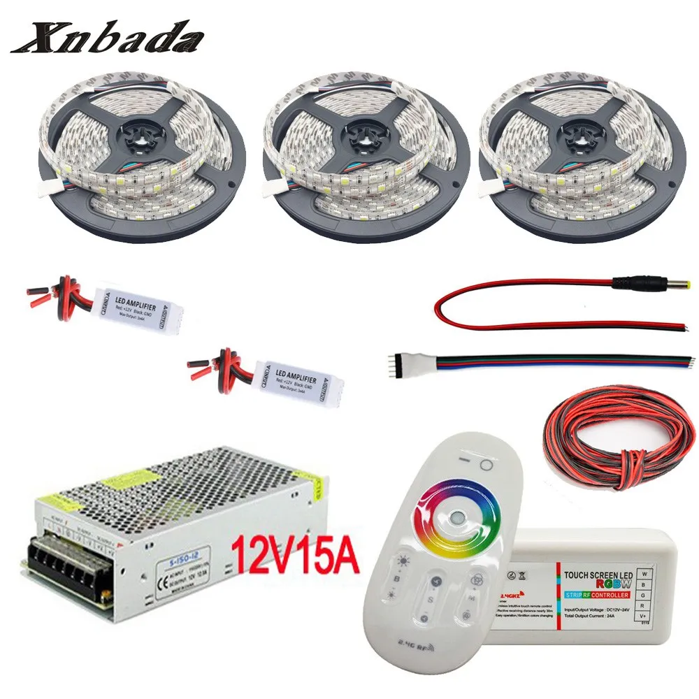 DC12V 5050 SMD RGBW/W набор светодиодных лент 60led/m светодиодный гибкий свет + 2 4G RGBW РФ Пульт