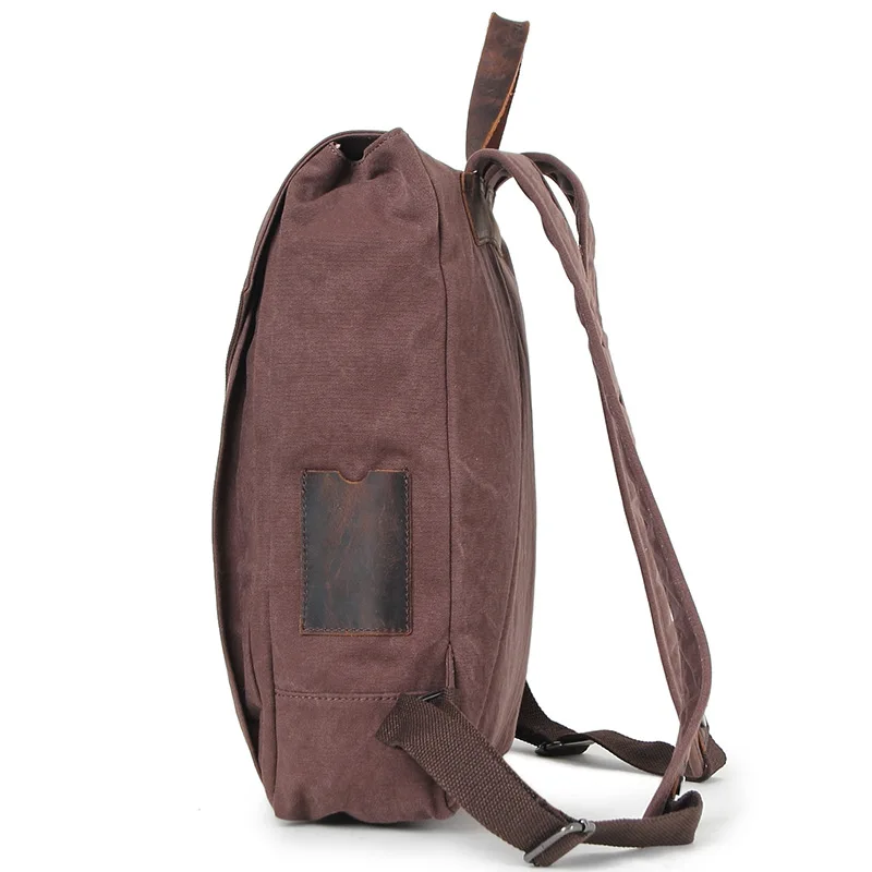 European Design Men Casual Canvas Hasp Rucksack Travel Daypack Vintage College Student School Backpack Bags For Teenagers H033 | Багаж и