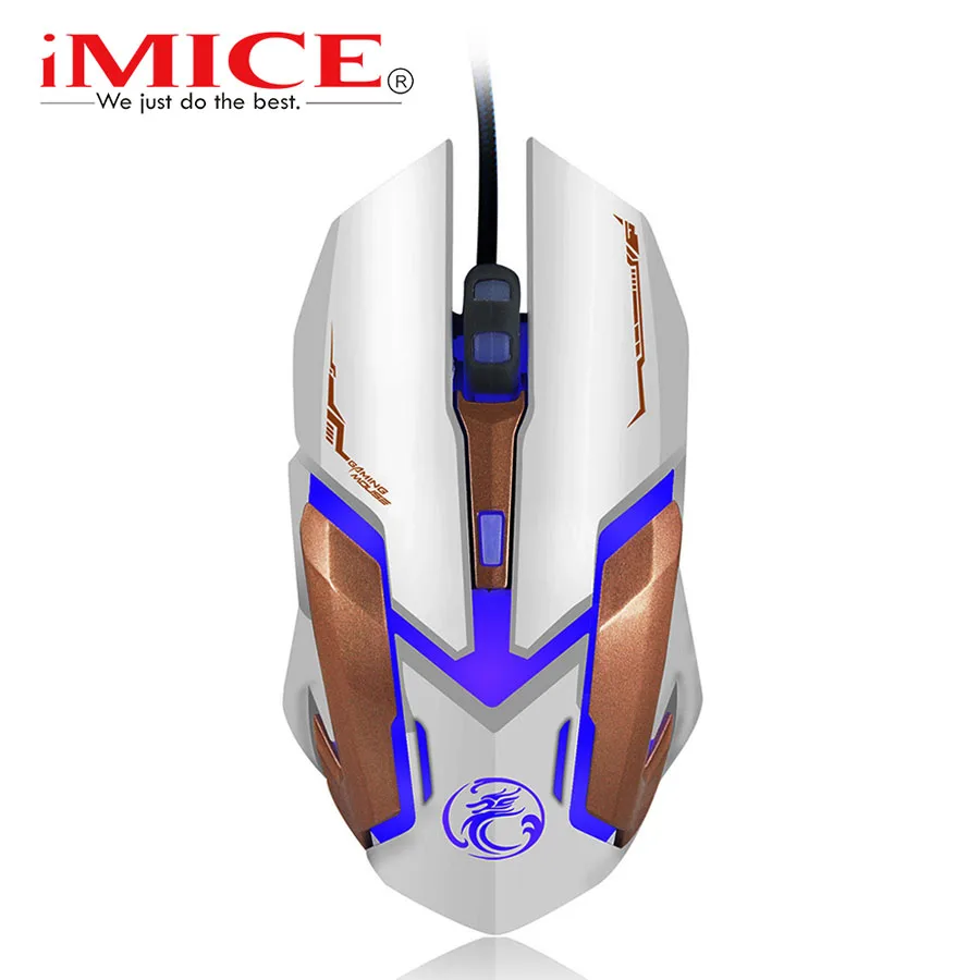 Оригинальная профессиональная Проводная игровая мышь iMice V6 2400DPI USB оптическая