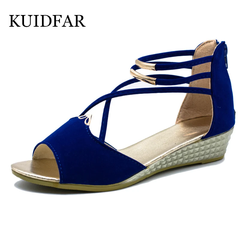 Женские сандалии с открытым носком KUIDFAR бежевые повседневные гладиаторы лето