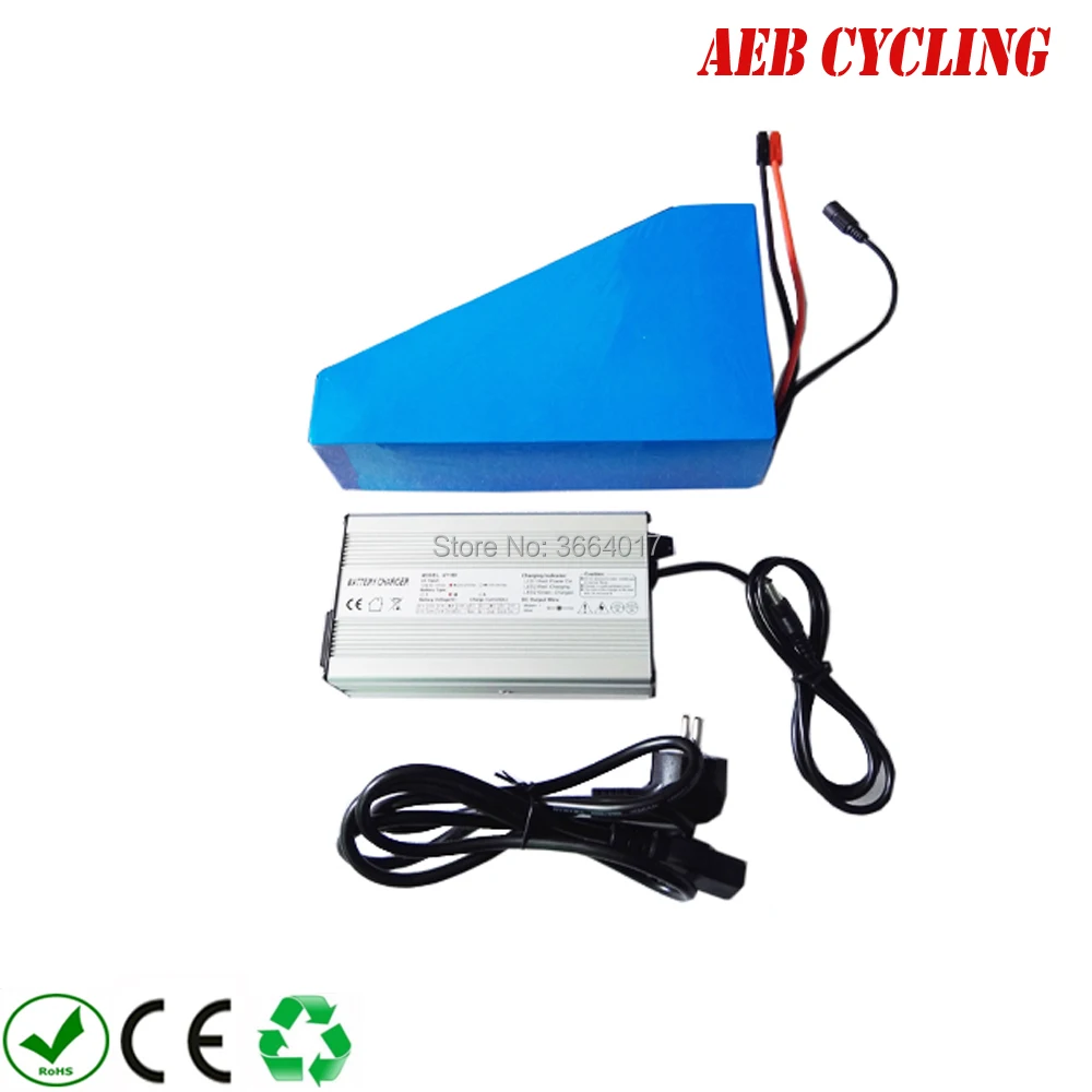 

EU US free taxes high voltage 52V 22Ah triangle battery Li-ion e-bike battery for mountain bike fat tire bike with triangle bag