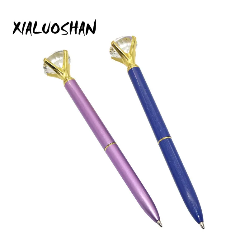 

Kawaii Crystal Ball Pens Ballpen Fashion Girl 14 Color Large Diamond Ballpoint Pens Pens For School Stationery Office Supplies