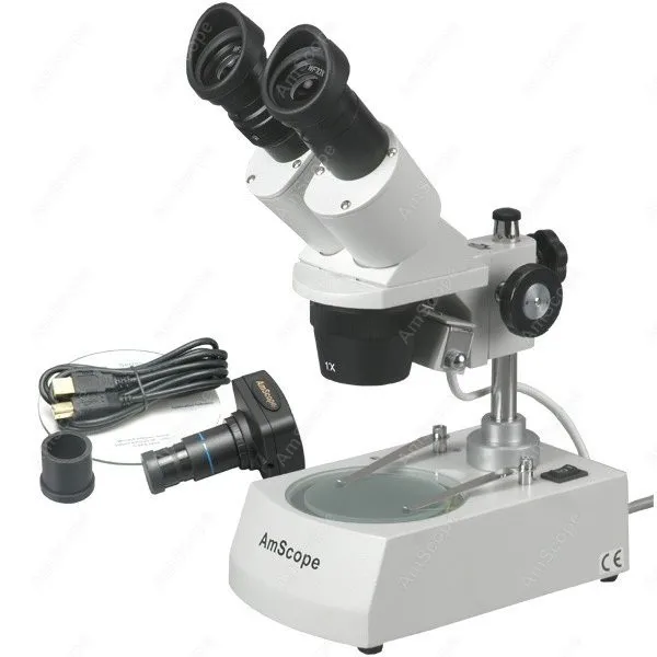 Вперед стерео микроскоп AmScope поставляет 20X 30X 40X 60X вперед с цифровой камерой|microscope
